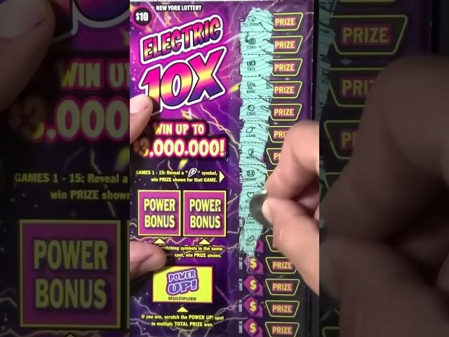 $10 Electric 10x #scratchcards #lottery #scratchofftickets #nylottery