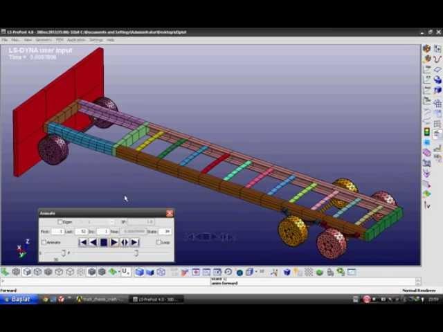 Ls-Dyna tır şasesi çarpışma analizi