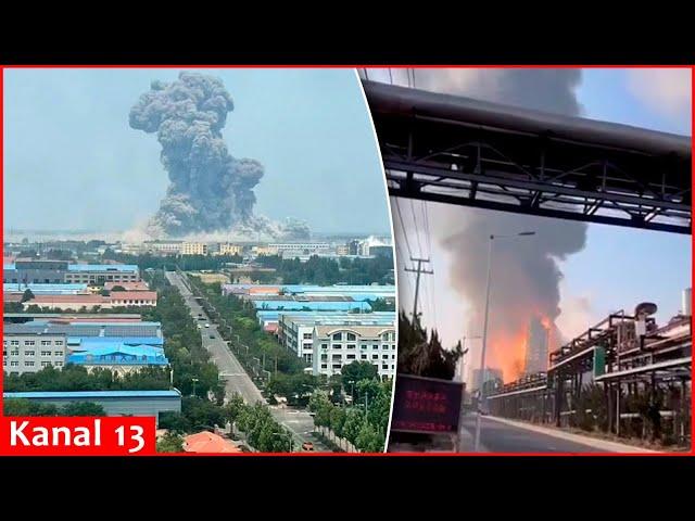 Massive explosion occurred at a chemical plant in China, more than 230 firefighters brought to area