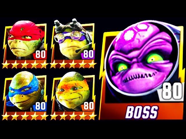  MOVIE TURTLES DEFEAT ALL HARD MODE BOSSES (TMNT LEGENDS)