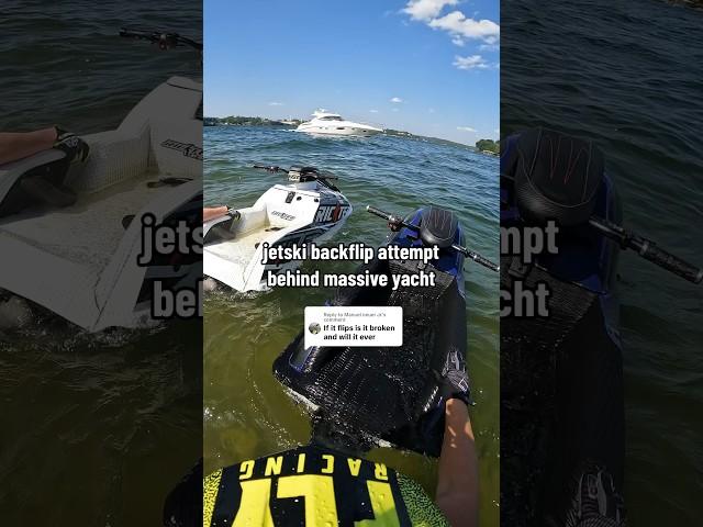 Jetski backflip fail #backflip #jetski #fails #fails #sendit #2stroke #moto #extremesports #yamaha