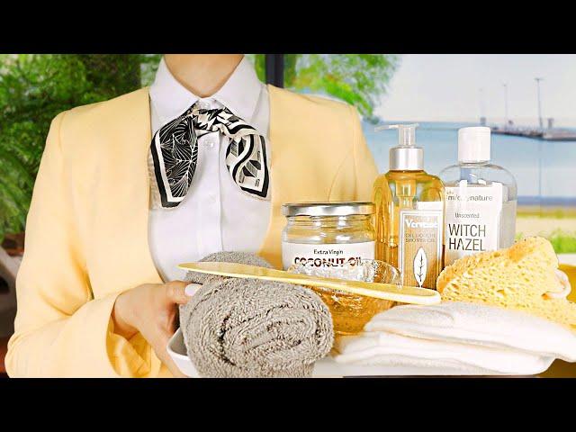 ASMR | Holiday Resort Spa For Face & Body | Bath, Massage, Oil, Foam, Skincare Roleplay