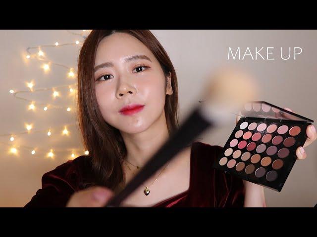 ASMR(SUB)파티 의 I상이랑 악세서리까지 스타일링 해주는 메이크업샵 롤플레이/Doing your party makeup asmr