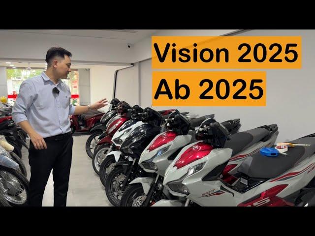 Giá bán vision 2025 và Ab 2025 mới nhất - Nam hihi