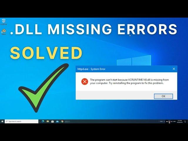 DLL files missing in windows 10 Error Solved