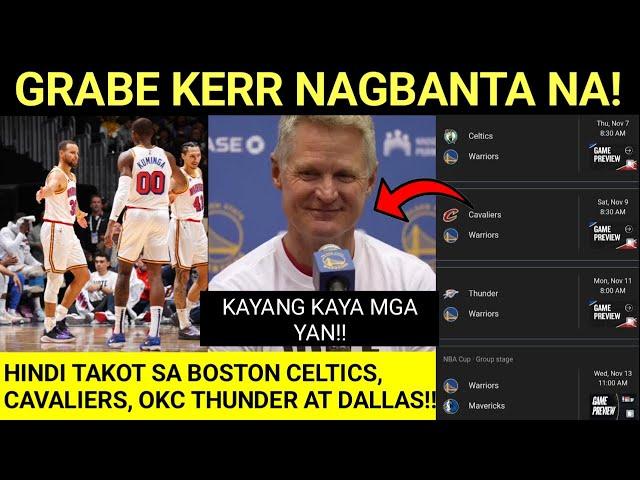 May magandang plano na si Kerr sa mga malalaking laban nilang sunod sunod! Subukan na ng lakas !!