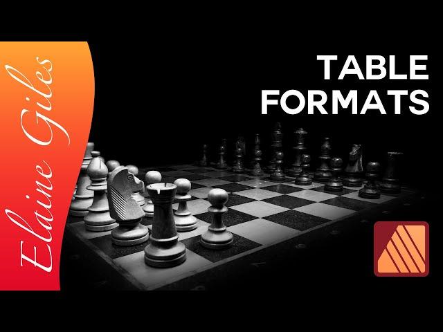 How to Create Table Formats in Affinity Publisher