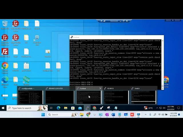 Fortigate Firewall OSPF Config