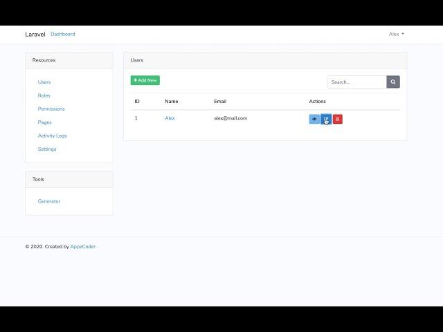 How to Install Laravel Admin Panel for managing users, roles, permissions & crud Example Laravel 5.8