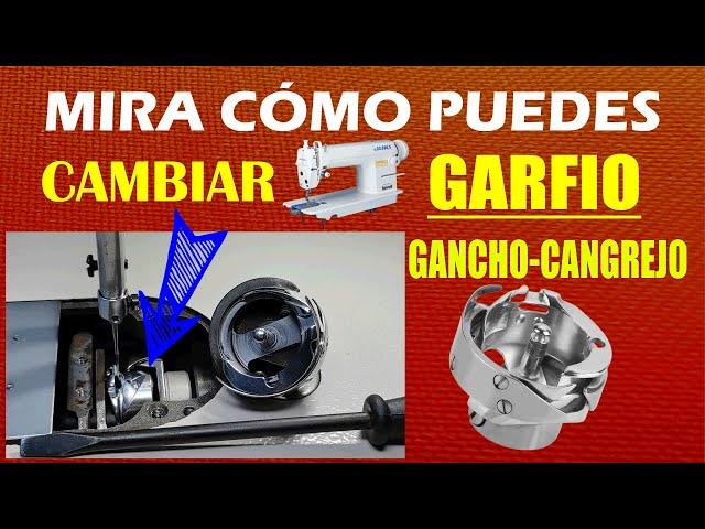 Cómo cambiar el garfio en máquina de coser recta industrial  Así puedes cambiar gancho o cangrejo