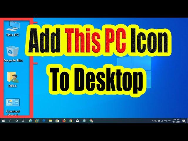 This Pc/My computer Desktop Icons missing? Add windows 10 desktop icon shortcuts.
