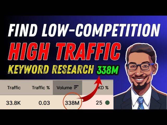 Find low-competition keywords with high traffic | keyword research | keyword research for seo