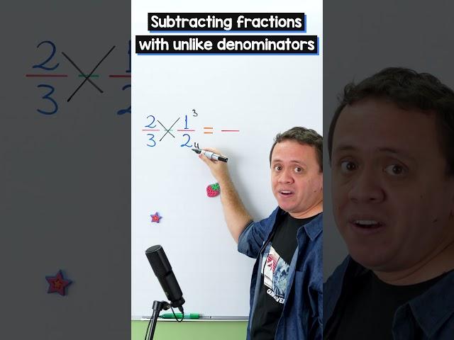 How to subtract fractions with unlike denominators fast (different denominators)