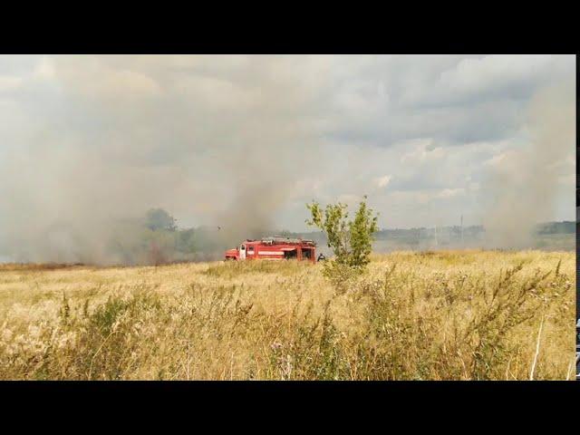 Как пожарные тушили горящую траву с. Сторожевое / Усмань 48