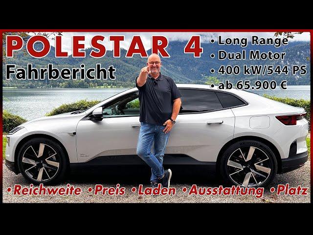 Polestar 4 Long Range Dual Motor - Elektro SUV mit 400 kW ohne Heckscheibe  Test Review Deutsch 2024