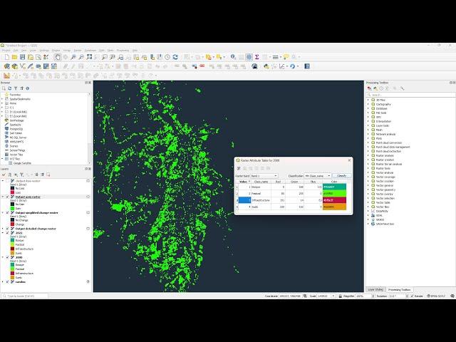 Detectar automáticamente el cambio del uso del suelo usando QGIS