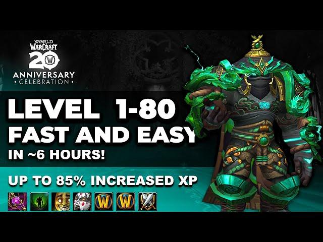 Fast & Easy 1-80 Solo Leveling Guide | WoW 20th Anniversary Edition – Level 80 in 6ish Hours!