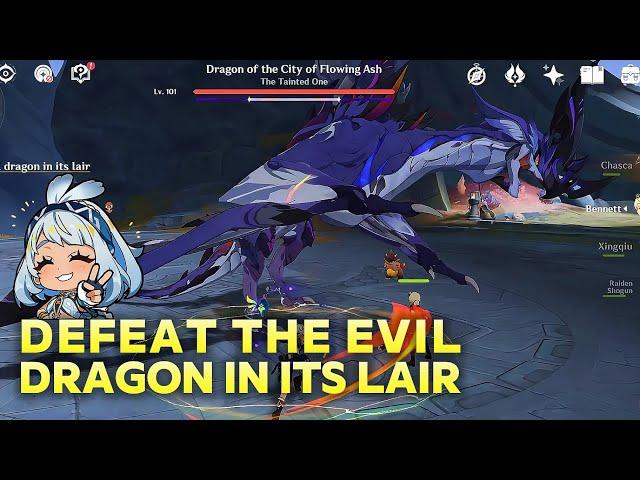 Defeat the Evil Dragon in its Lair | Genshin Impact