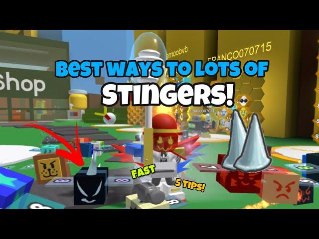 Best Ways to get lots of Stingers in Bee Swarm Simulator