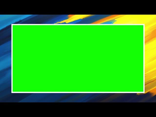 BRUSH PAINT BORDER GREEN SCREEN OVERLAY/ USE CHROMA KEY/ FREE DOWNLOAD