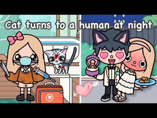 My cat turns to a human at night  | Toca life story | Toca Boca