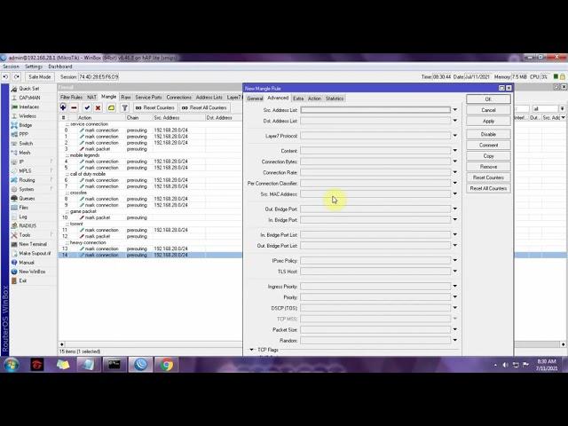 Mikrotik Haplite QOS (Anti-lag) Configuration