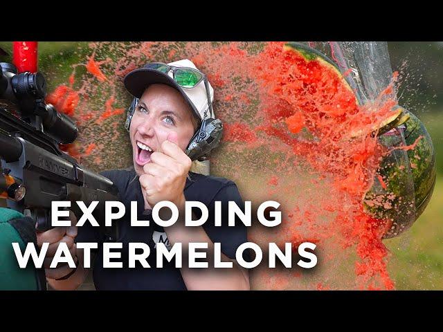 Exploding Watermelons with Airguns