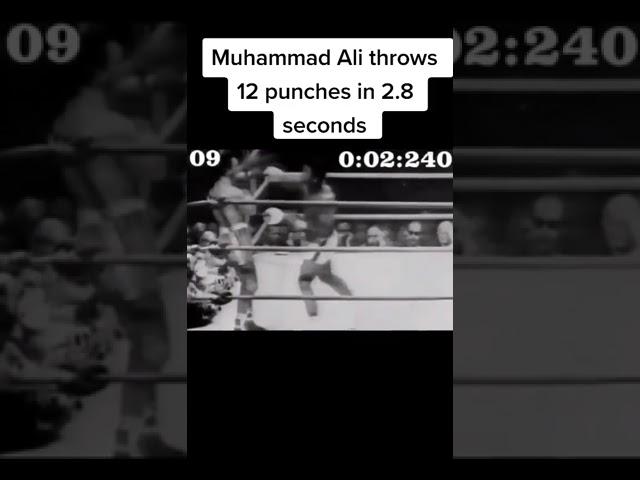 Muhammad Ali throwing 12 punches in 2.8 seconds as a heavyweight! #shorts