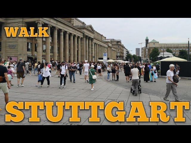 Stuttgart Walking from Train Station to City Center Summer 2024