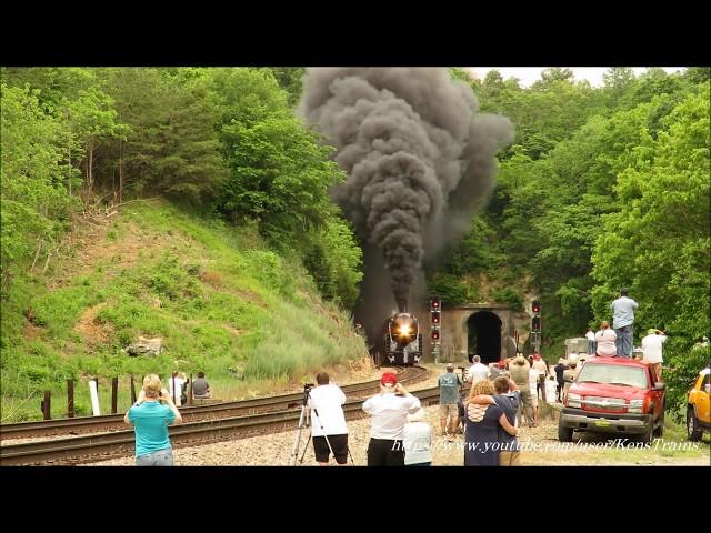 N&W 611 puts on a smoke show at Montgomery Tunnel