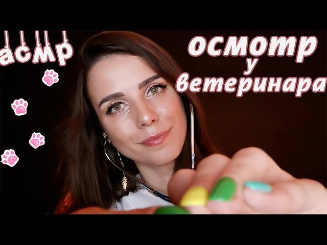 ASMR examination by a veterinarian role play/ close whisper and overhead sounds for you