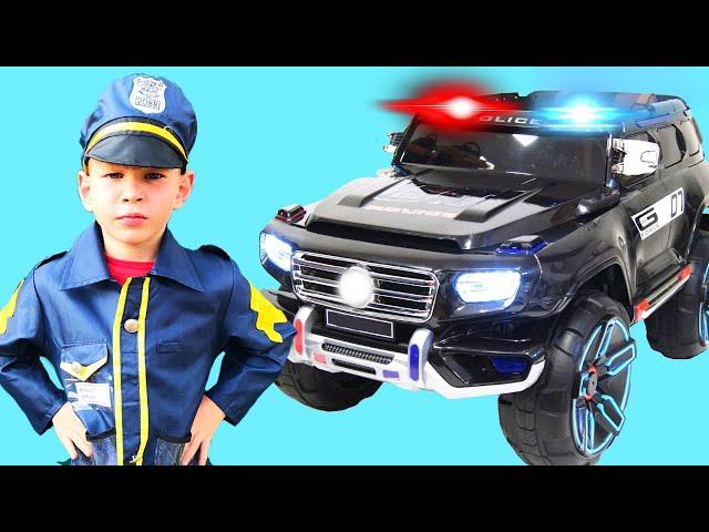 Sidewalk cop by Super Lev Ride on Power wheel POLICE CAR and Catch The Robber