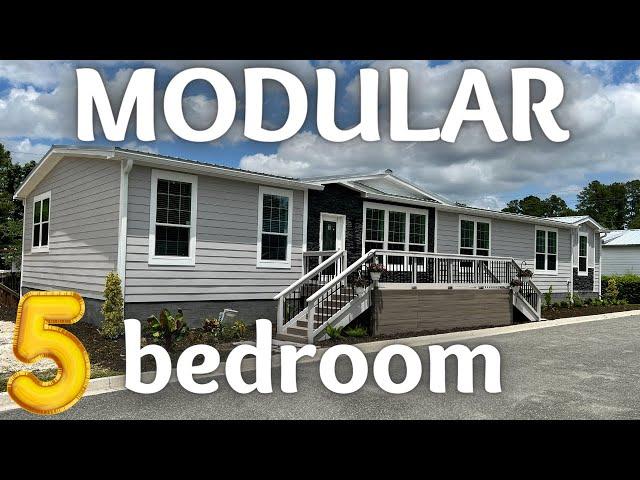 MASSIVE 5 bed 3 bath modular home with all the BELLS & WHISTLES! Prefab House Tour