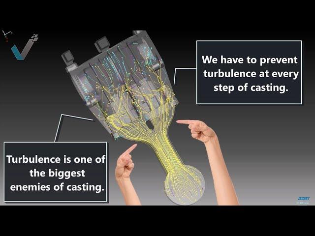 Turbulence is the biggest enemy of casting.. Take control with JSCAST Casting Simulation!..