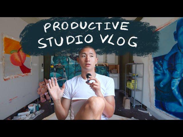 Productive Day in My Life Painting, Cancelling Sticker Mule, and Yapping // studio vlog