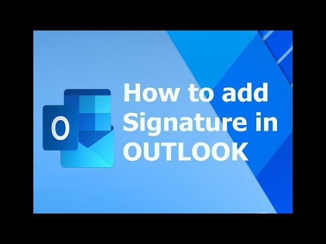 Create an email signature in Outlook | APTeck Tutorials