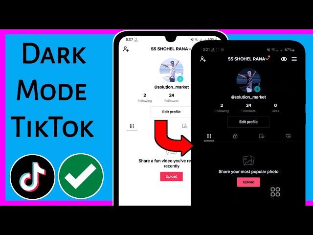 How To Get Dark Mode On Tiktok Android 2022 | TikTok Dark Mode