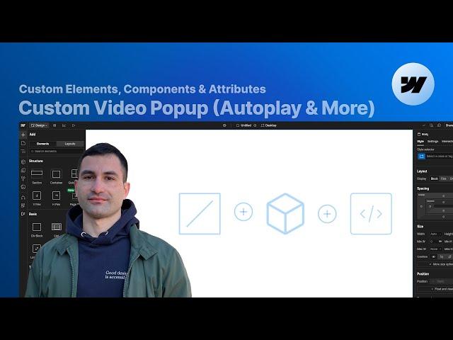 Custom Video Popup in Webflow: Autoplay, Pause, and More! (No Code, Attributes-Only Solution)