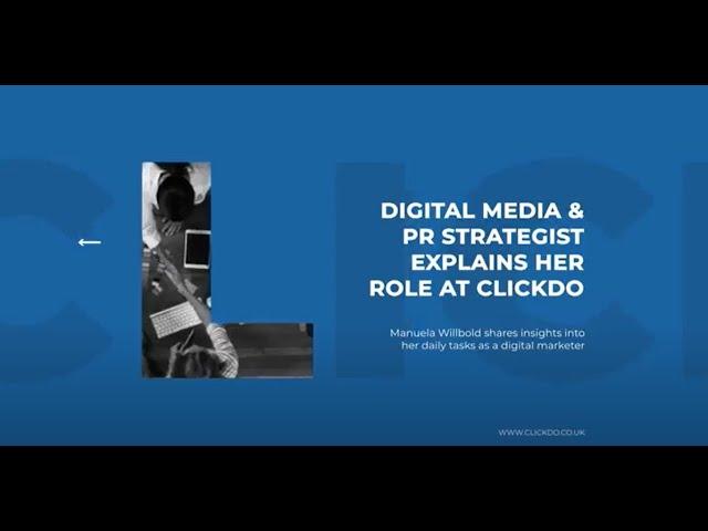 Digital Media & PR Strategist explains her Role & Services at ClickDo