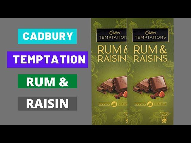 Cadbury Temptation Rum and Raisin Chocolate | delicious | dark chocolate |   chotu chocolates