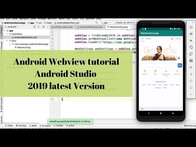 Android Webview App tutorial - Android Studio 2019 latest version