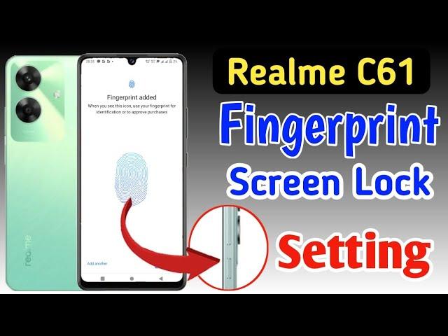 Realme c61 fingerprint screen lock | fingerprint lock setting in Realme c61 | Realme pattern lock