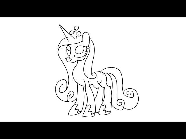 How to draw Princess Cadance step by step for beginners from My Little Pony