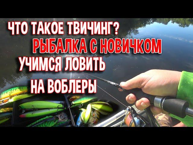 Что такое ТВИЧИНГ? Рыбалка с новичком. Учимся ловить на воблеры