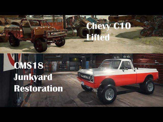 Chevy C10 Lifted - Junkyard Restoration Gameplay Timelapse - Car Mechanic Simulator 2018 CMS18