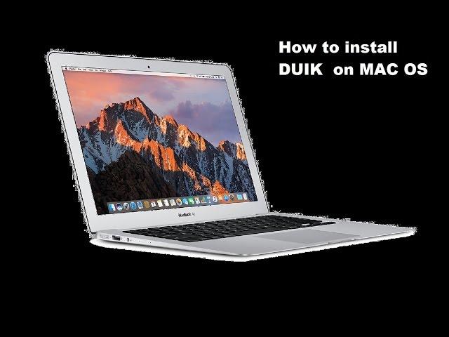 how to installing DUIK on mac