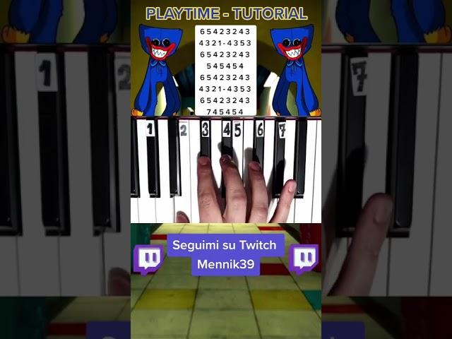 Playtime - Piano Tutorial (Friday Night Funkin Vs Huggy Wuggy Mod)#shorts