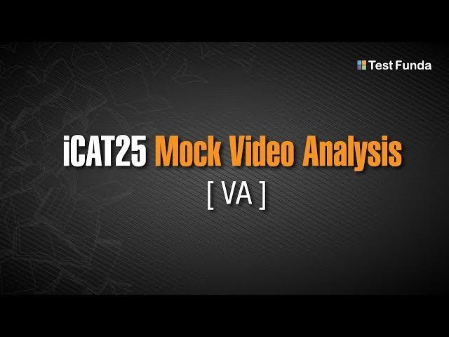 iCAT25 Mock Video Analysis (VA) - Testfunda