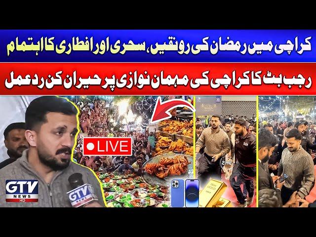 Rajab Butt Surprising Reaction to Karachi Hospitality | JDC Sehri | Breaking News | GTV News