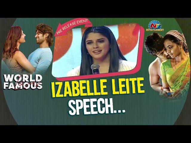 Izabelle Leite Speech @ World Famous Lover Pre Release Event | Vijay Deverakonda | NTV ENT